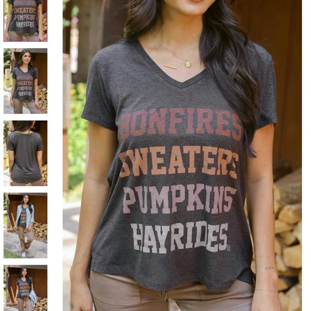 Grace & Lace VIP Favourite V-Neck Graphic Tee / Fall